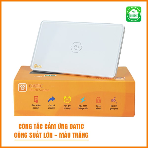 Công Tắc Cảm Ứng Wifi Datic – Công Suất Lớn Màu Trắng - Dùng cho máy nóng lạnh, điều hòa